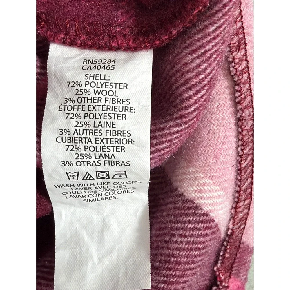 Sugar & Jade Pink Plaid Wool Blend Shacket Girls XL 16/18 Button Front Jacket‎